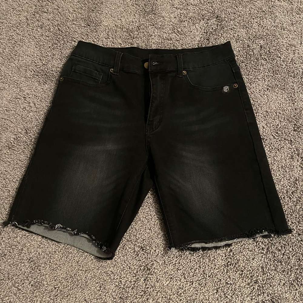 Born Primitive Stretchy American WOD Jorts (Black Denim)